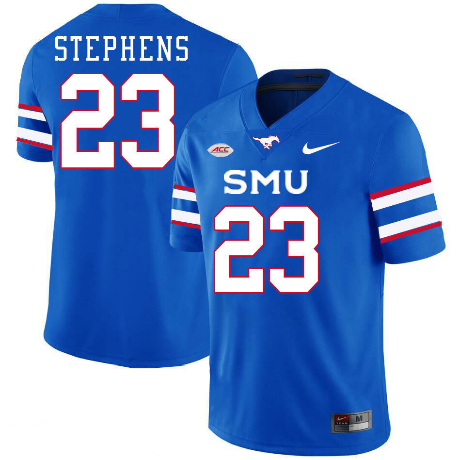 SMU Mustangs #23 Brandon Stephens Jersey College Football Uniforms-Royal